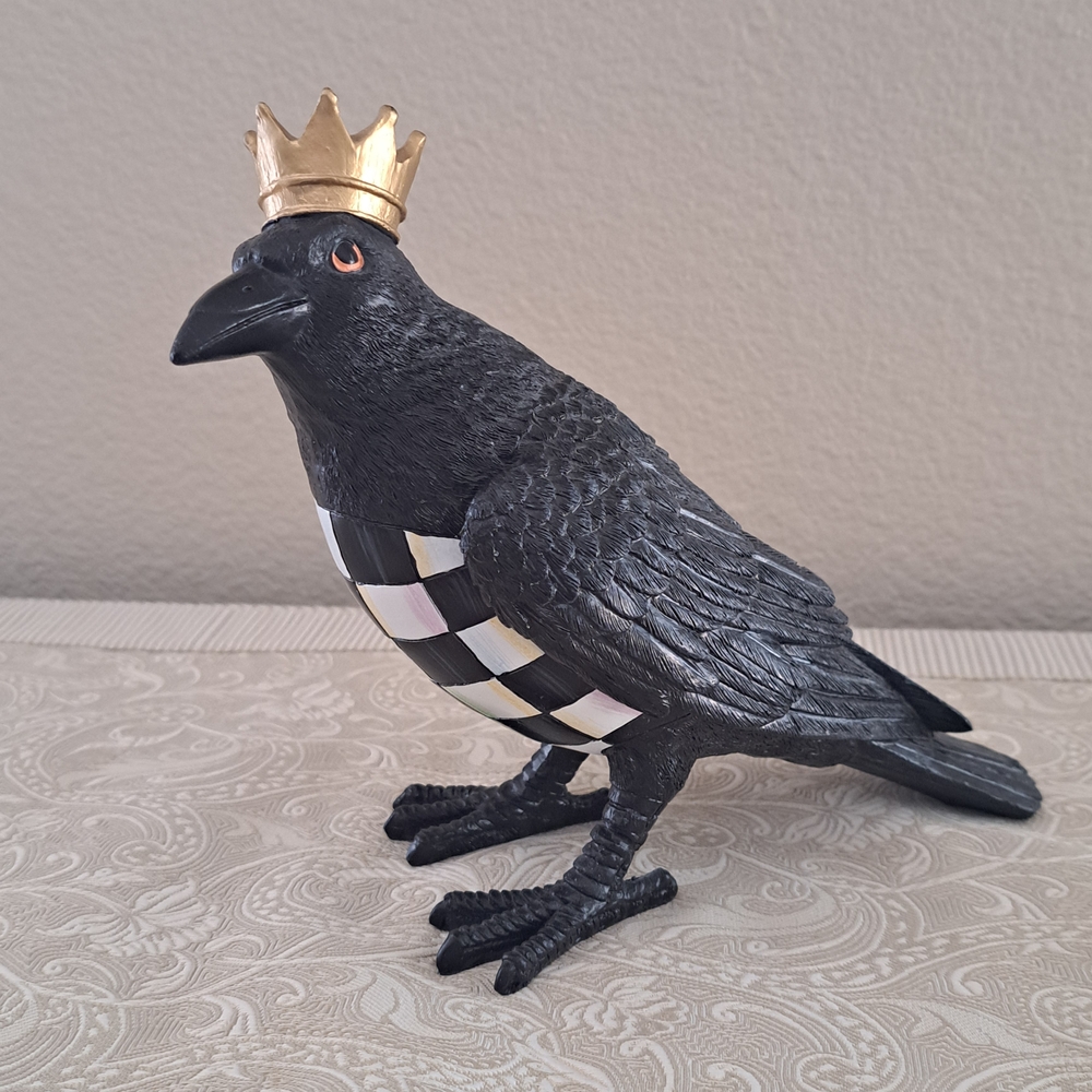 MacKenzie-Childs Regal Black Crow with Gold Crown